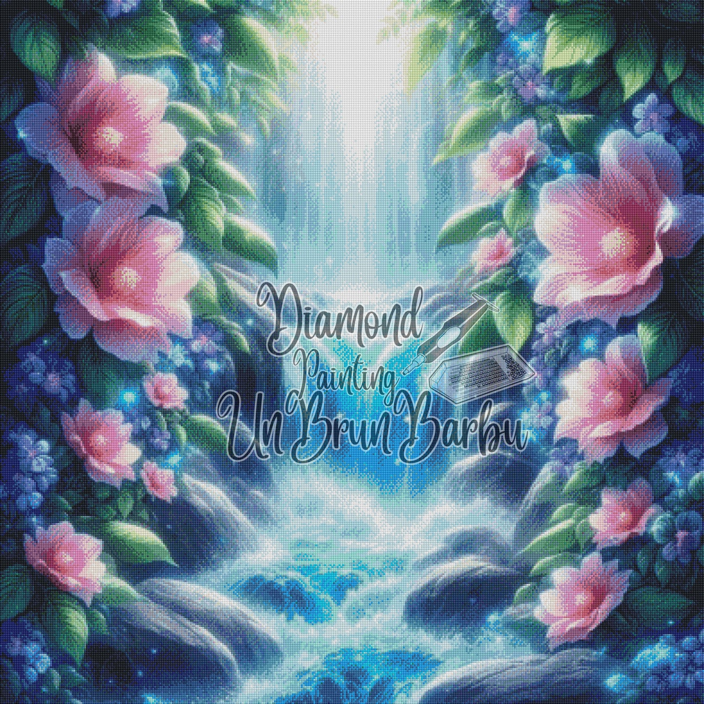 Cascade des Fleurs Éternelles (100cm x 100cm)