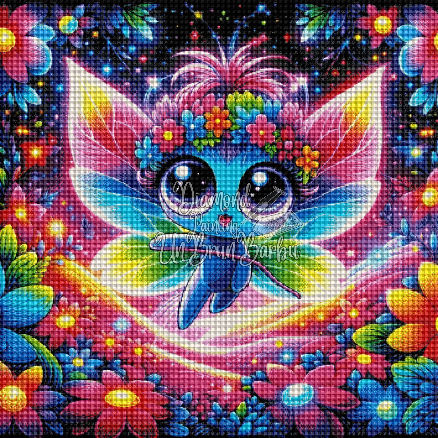 Créature des Bois Fluorescents (90cm x 90cm)