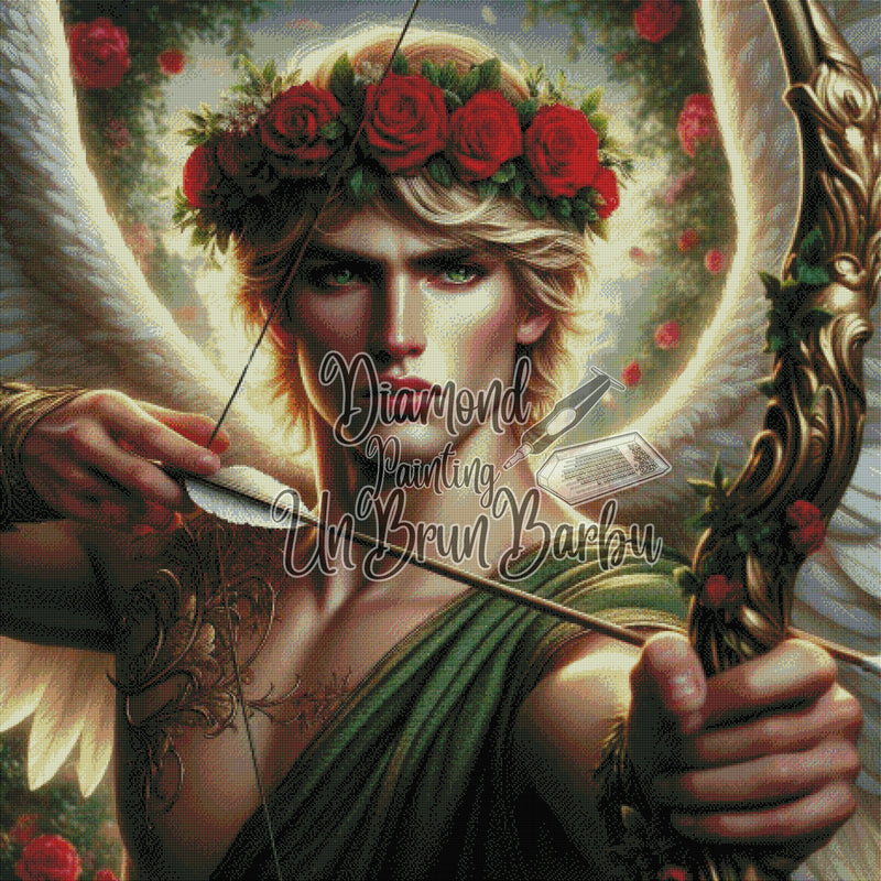 Cupidon, l’Archer des Roses Éternelles (120cm x 120cm)