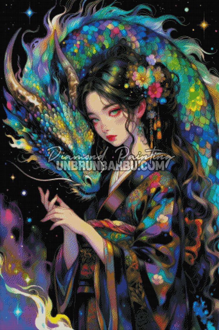 Diamond Painting - Déesse & Dragon Prismatique (80cm x 120cm)