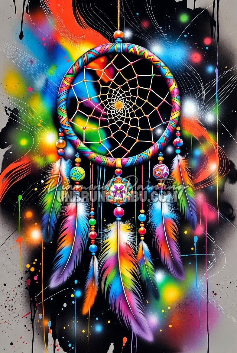Diamond Painting - Capteur Attrape-Rêves Rainbow (60cm x 90cm)