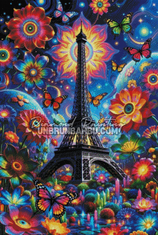 Diamond Painting - Dame de Fer et le Jardin des Étoiles (70cm x 105cm)