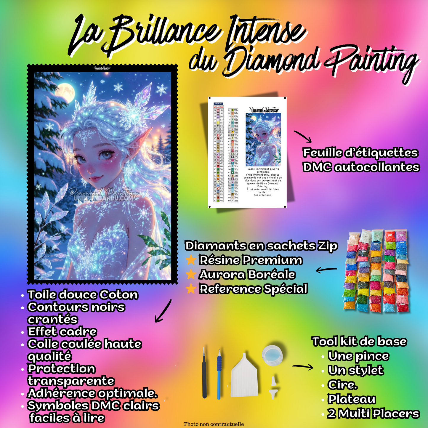 Diamond Painting - Fée des Cristaux d’Hiver (80cm x 120cm)