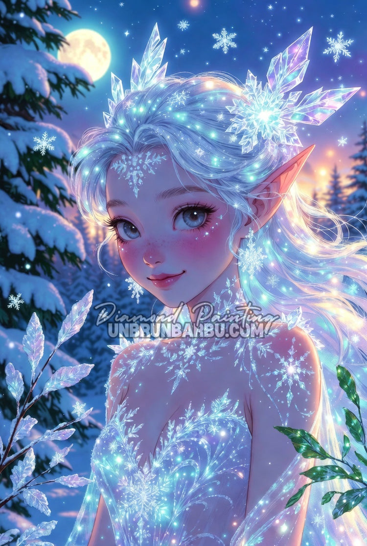 Diamond Painting - Fée des Cristaux d’Hiver (80cm x 120cm)