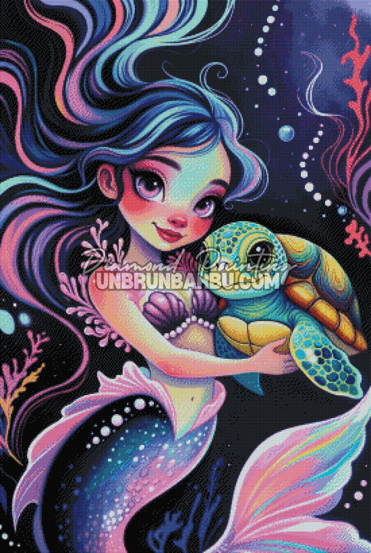 Diamond Painting - Gardienne des Tortues (70cm x 105cm)