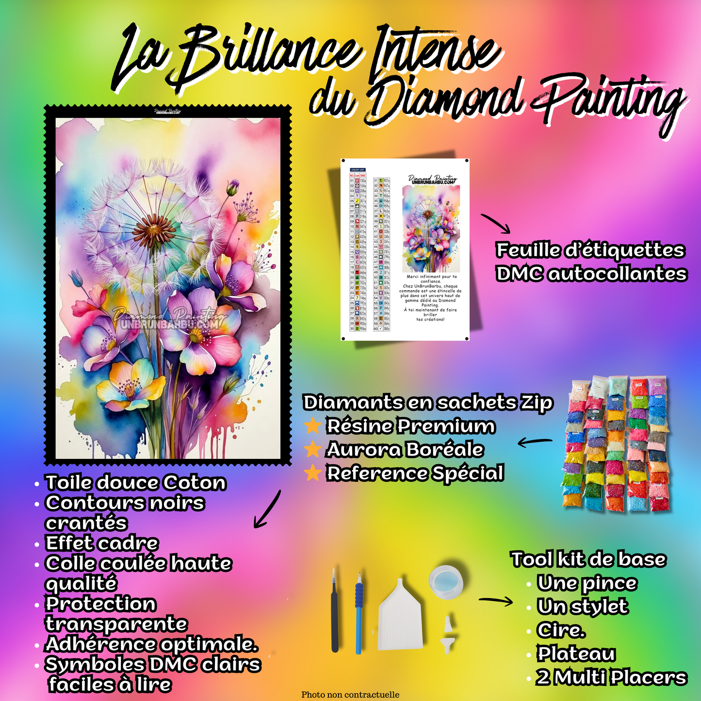 Diamond Painting - Jardin des Nuances Douces (60cm x 90cm)