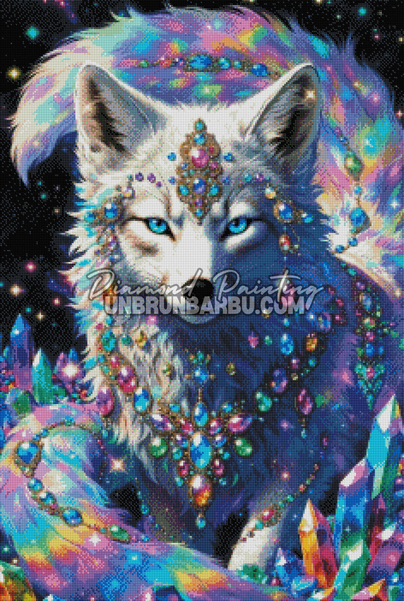 Diamond Painting - Loup des Cristaux (60cm x 90cm)