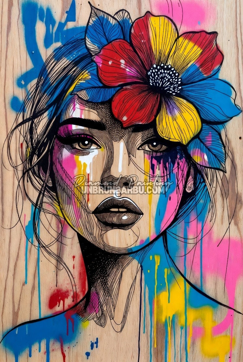 Diamond Painting - Portrait en Coulures (60cm x 90cm)