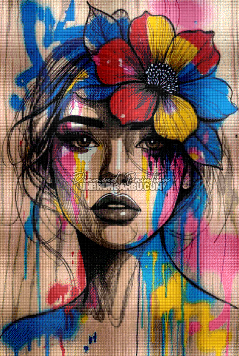Diamond Painting - Portrait en Coulures (60cm x 90cm)