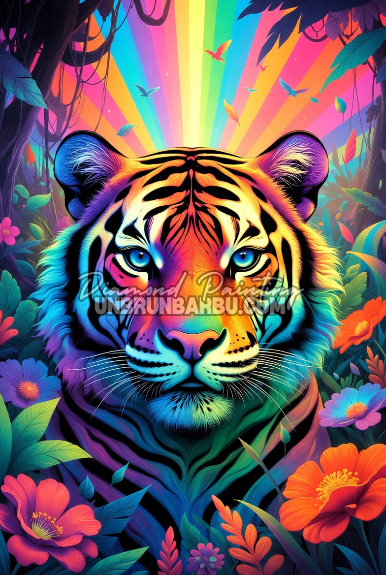 Diamond Painting - Tigre Prisme des Tropiques (60cm x 90cm)