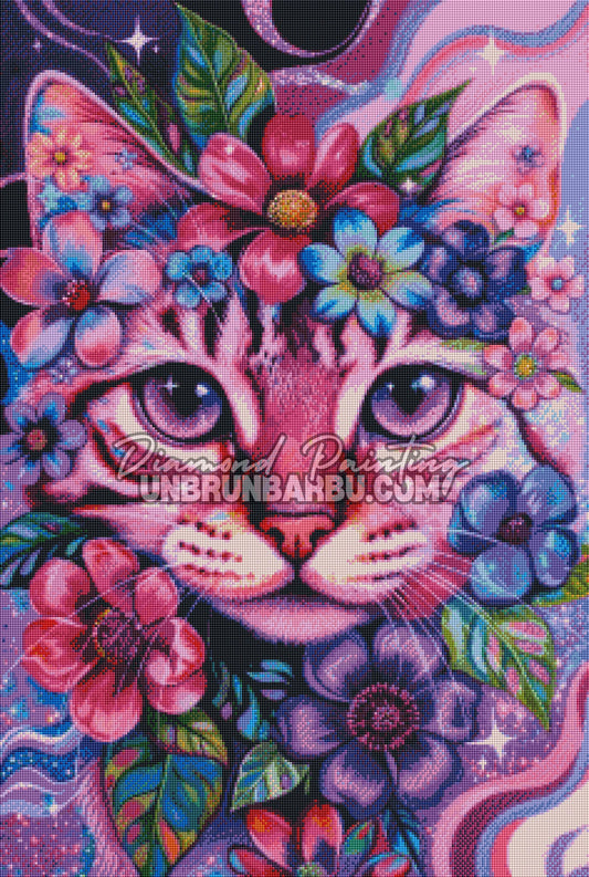 Diamond Painting – Chat Cœur de Pétunia (60cm x 90cm)