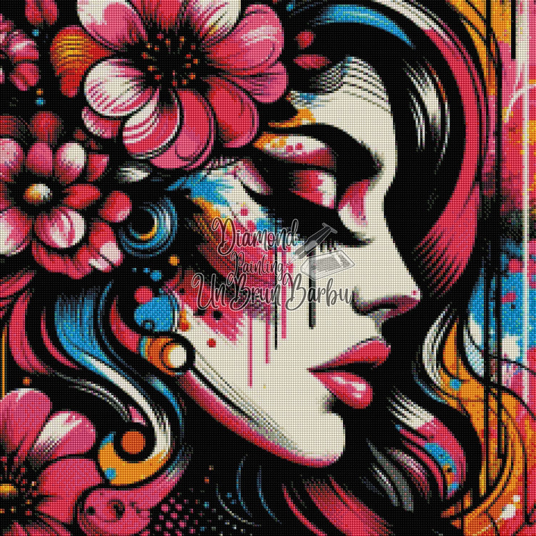 Explosion Pop Florale (60cm x 60cm)