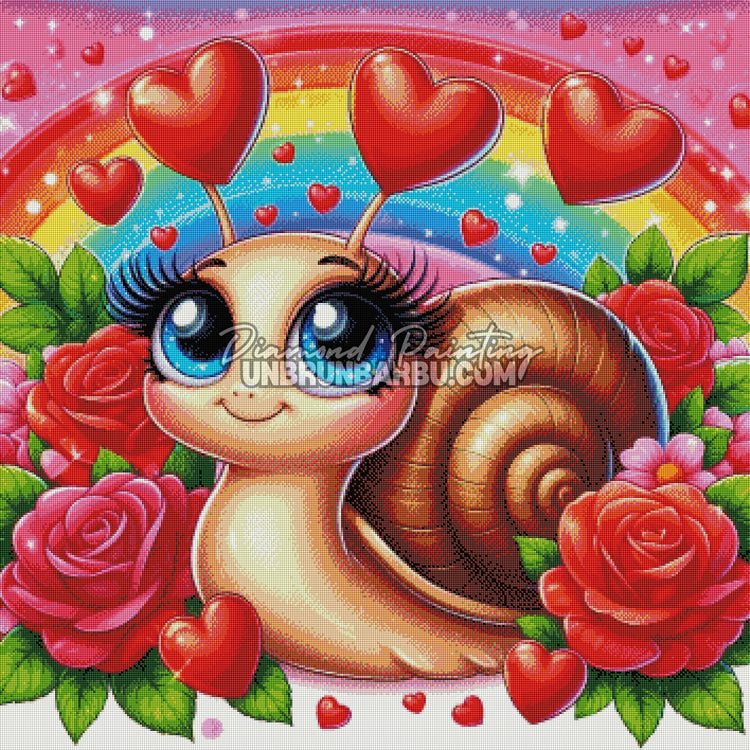 Diamond Painting - L'Escargot Cupidon (90cm x 90cm)