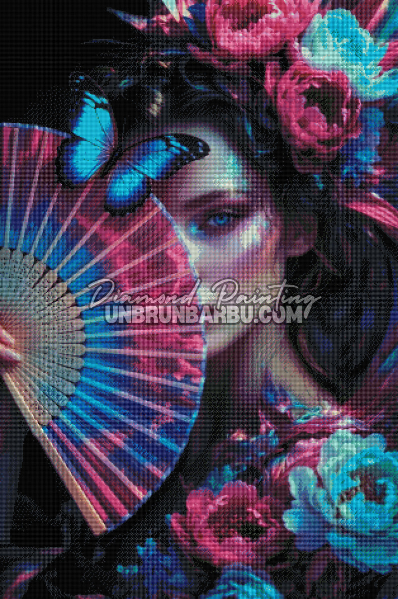 Diamond Painting - Mystère derrière l'Éventail Magique (80cm x 120cm)