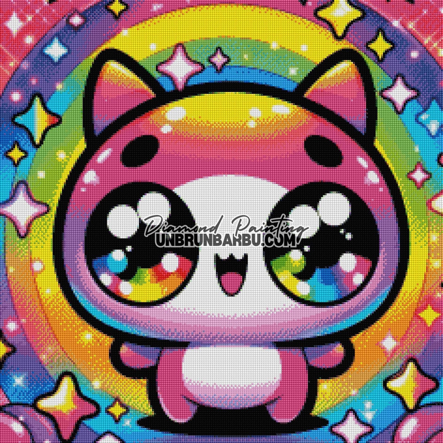Panda-Lumière (60cm x 60cm)