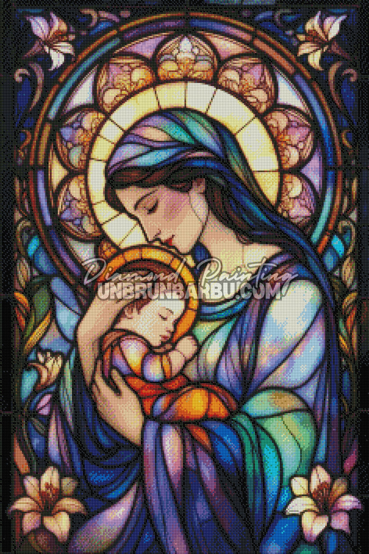 Diamond Painting - Tendresse Divine en Vitrail (60cm x 90cm)
