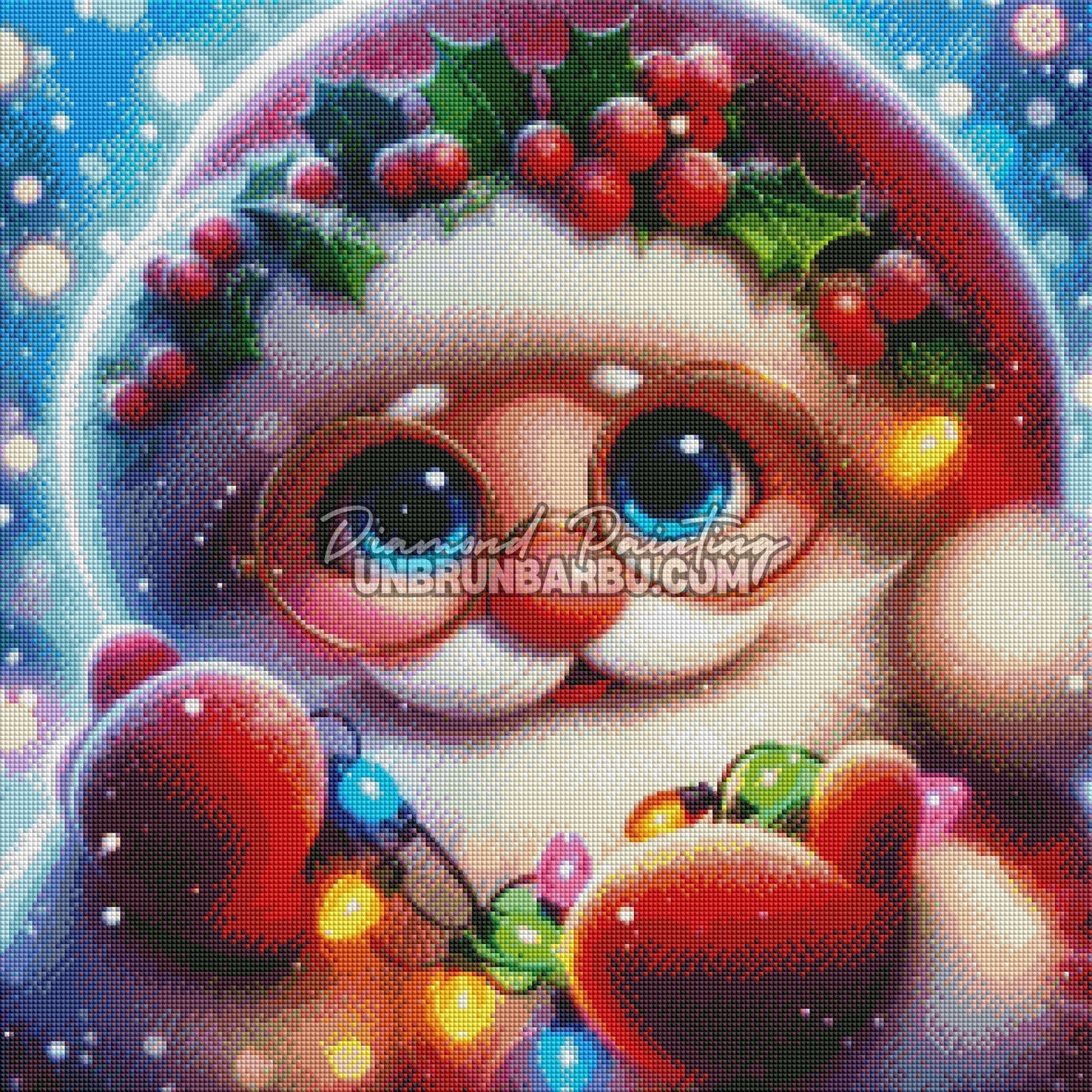 The Santa Claus Light Garland (60cm x 60cm) 100% Cristaux