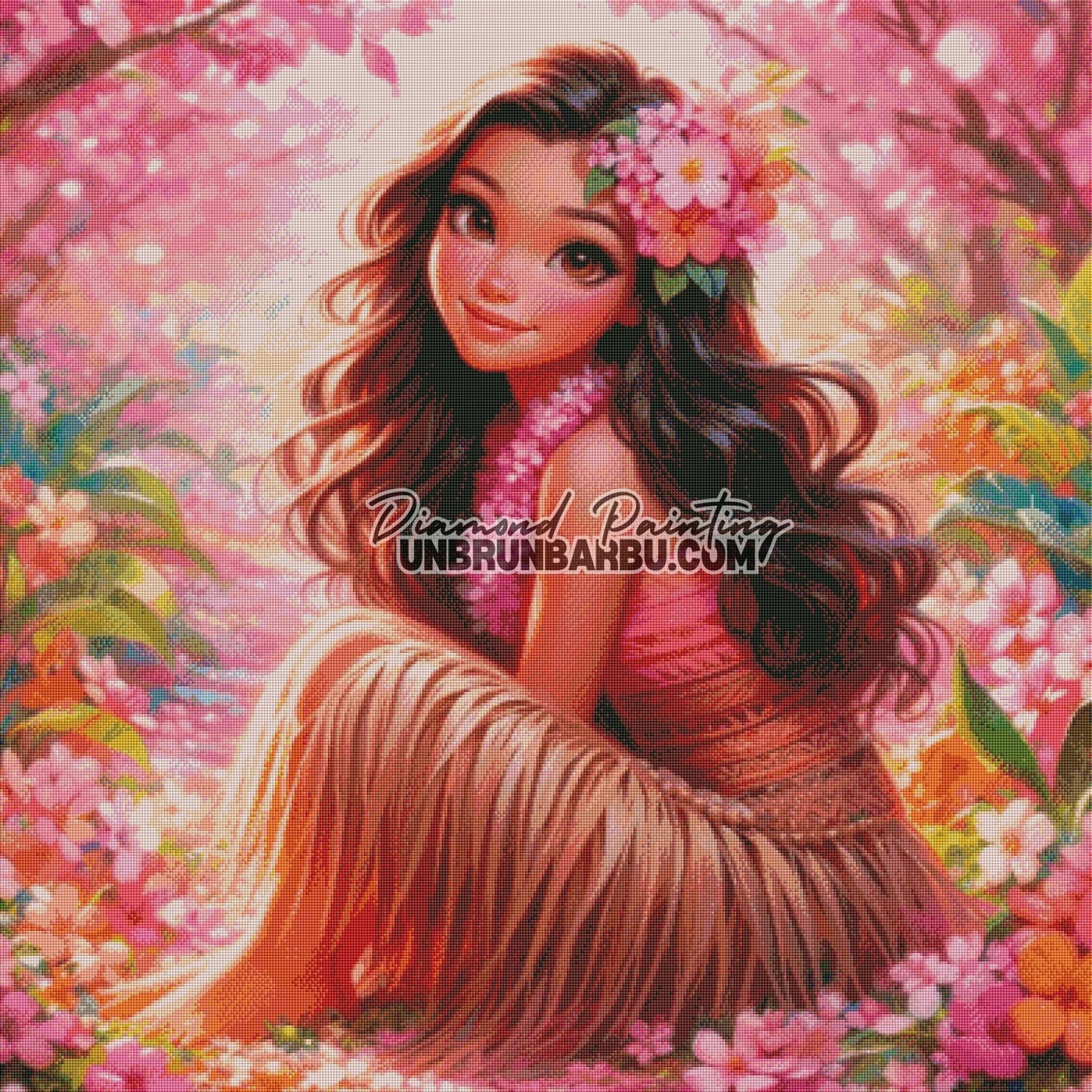 Aloha en Fleurs (100cm x 100cm) - UnBrunBarbu