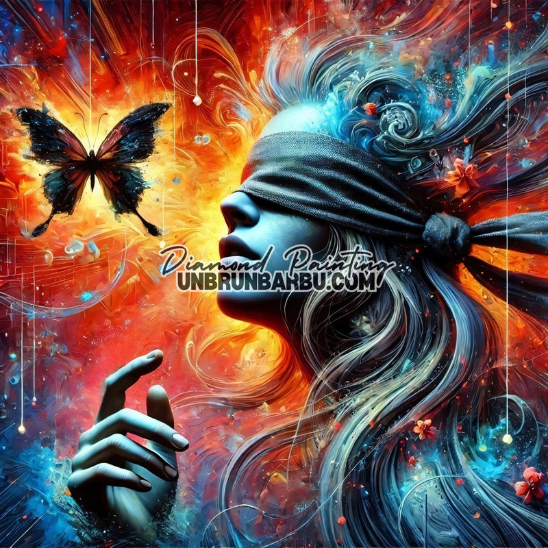 Anais L'Envol du Papillon Caché (100cm x 100cm) - UnBrunBarbu