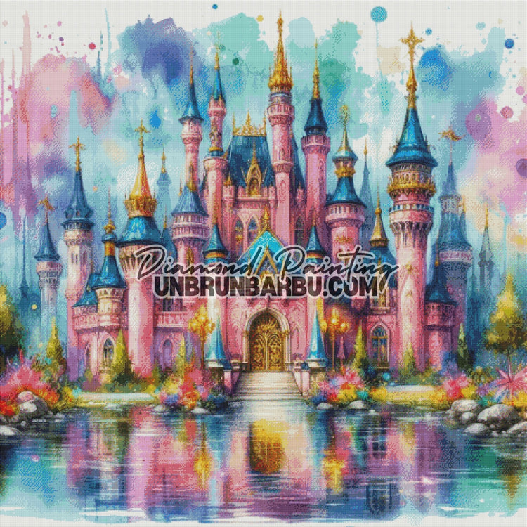 Château des Rêves Éternels (120cm x 120cm) - UnBrunBarbu