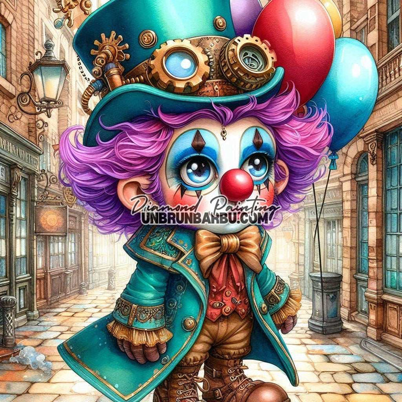 Clown Mécanique (90cm x 90cm) - UnBrunBarbu