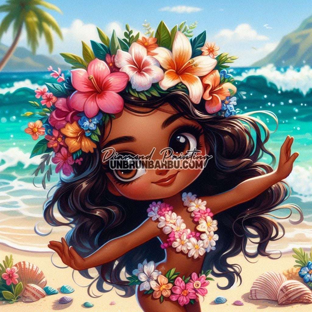 Danse des Fleurs sur le Rivage (100cm x 100cm) - UnBrunBarbu