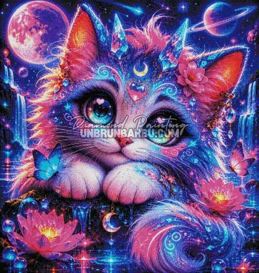 diamond painting chaton secret des constellations rendu diamante 90x95