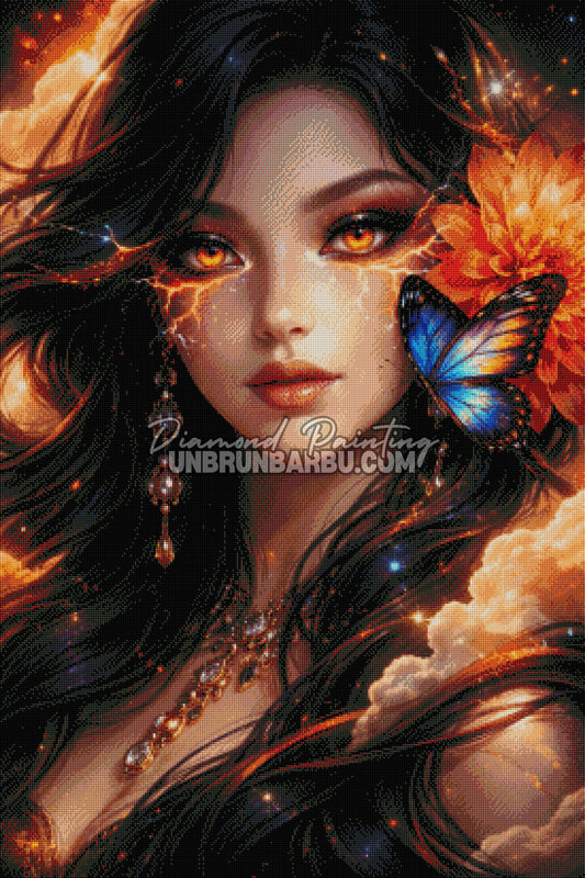 rendu diamond painting effets electriques diamants brillants