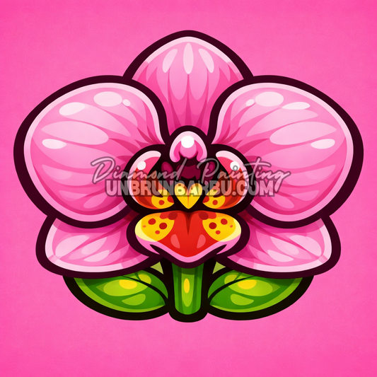 diamond painting orchidee 20x20 fleur elegante