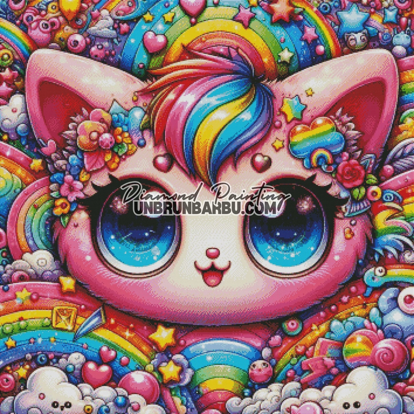 Diamond Painting - Voyage Fantastique du Chat Kawaii (90cm x 90cm) - UnBrunBarbu