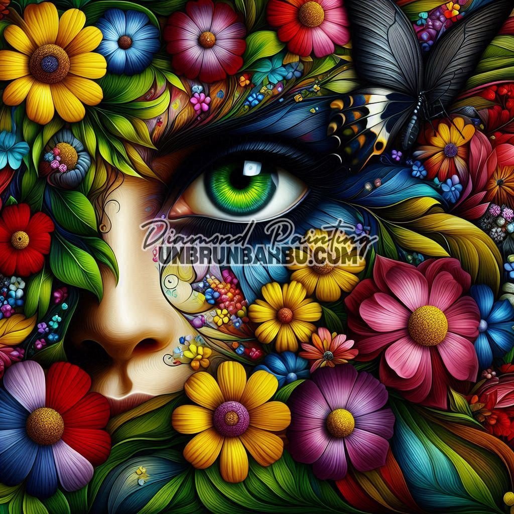 Éclosion du Regard (80cm x 80cm) - UnBrunBarbu