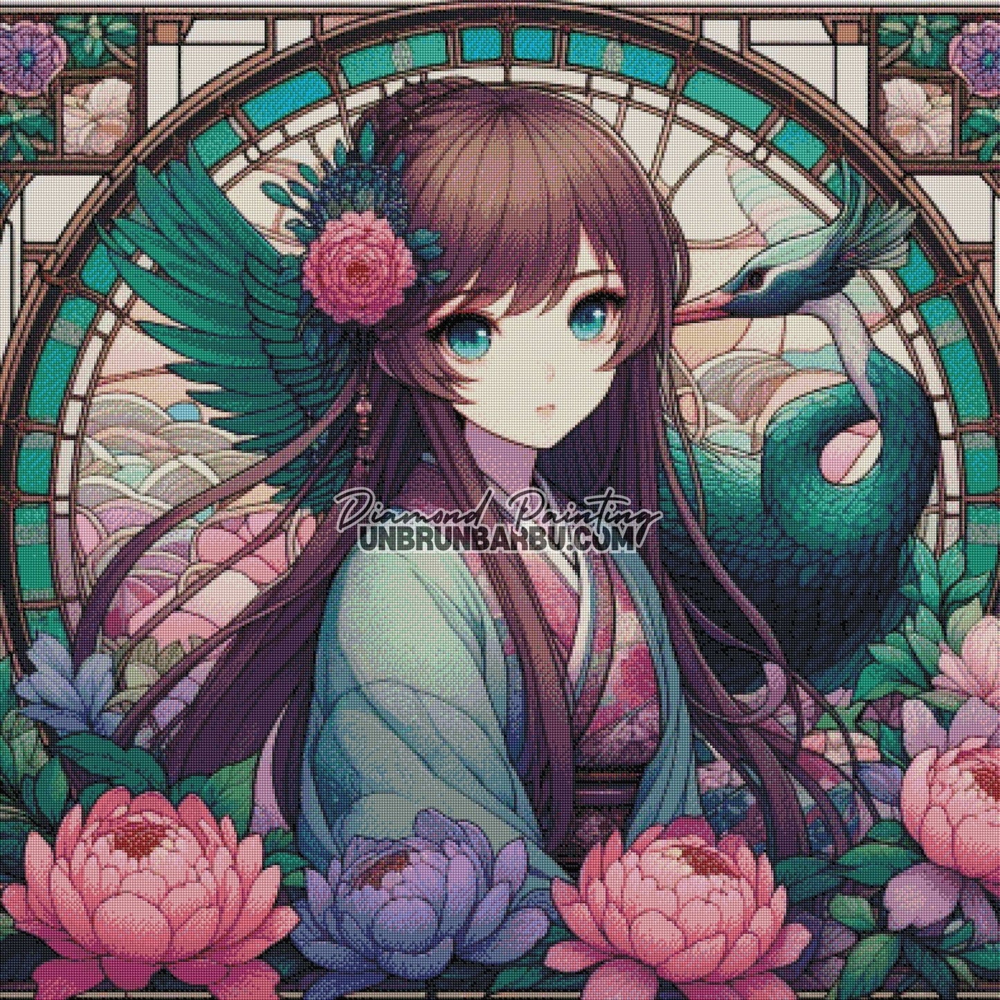 Enchantement du Jardin Secret (100cm x 100cm) - UnBrunBarbu