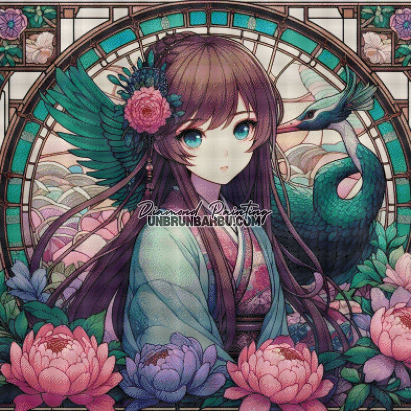 Enchantement du Jardin Secret (100cm x 100cm) - UnBrunBarbu