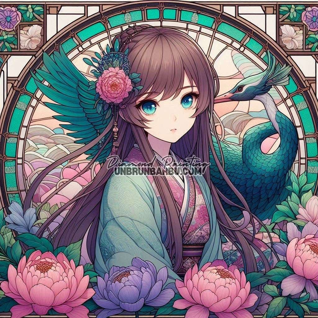 Enchantement du Jardin Secret (100cm x 100cm) - UnBrunBarbu