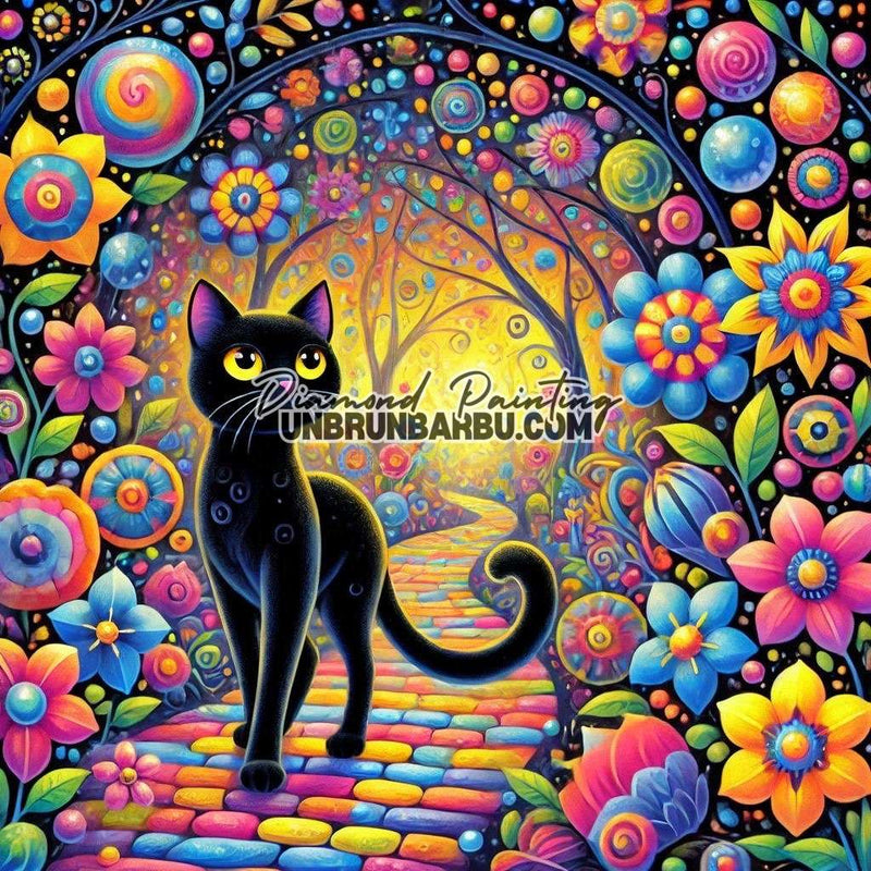 Énigme du Chemin Multicolore (90cm x 90cm) - UnBrunBarbu