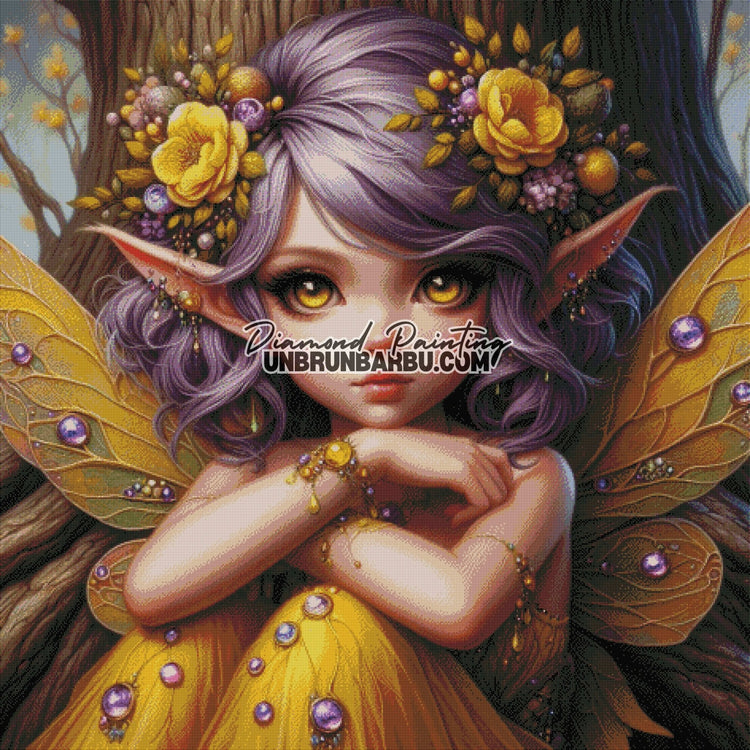 Fée des Bois Enchantés (120cm x 120cm) - UnBrunBarbu