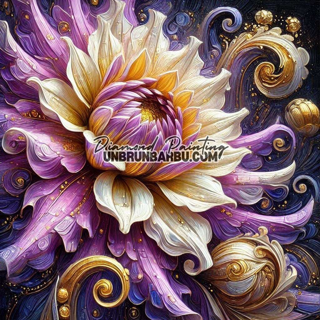 Fleur Enchantée des Rêves Éthérés (80cm x 80cm) - UnBrunBarbu