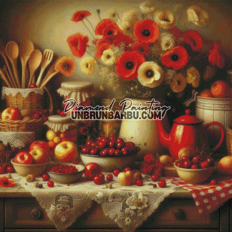 Goût des Saisons (90cm x 90cm) - UnBrunBarbu
