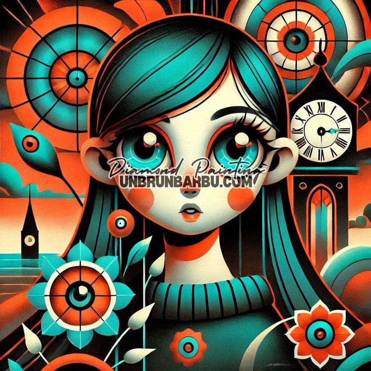 Jardin des Temps Mystiques (80cm x 80cm) - UnBrunBarbu