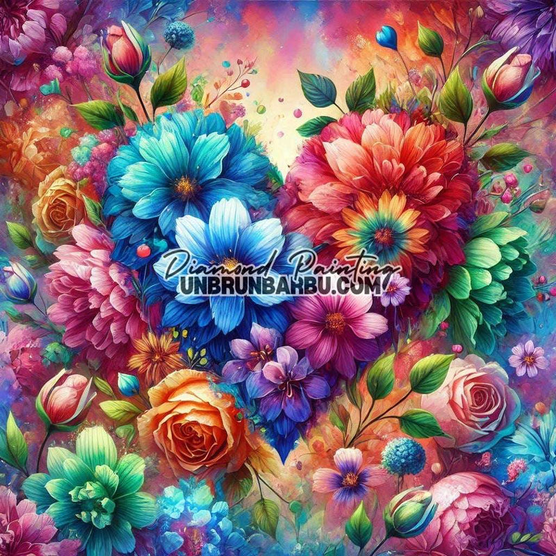Jardin Enchanté du Cœur (100cm x 100cm) - UnBrunBarbu