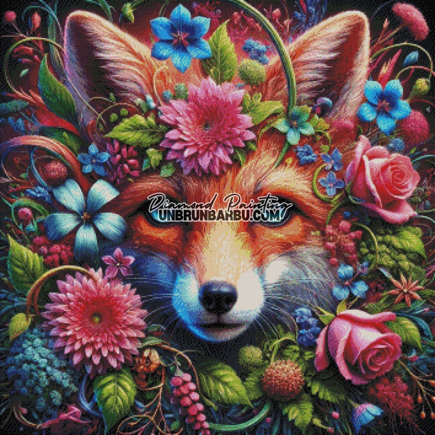 Jardin Enchanté du Renard (90cm x 90cm) - UnBrunBarbu