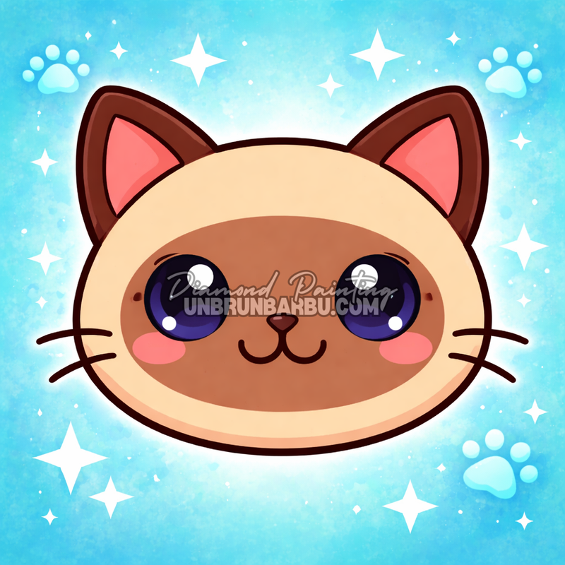 Illustration de la toile 2 du kit Diamond Painting Chats 6 toiles