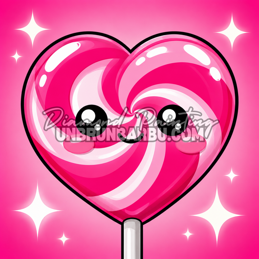 kit diamond painting xl candy n1 sucette coeur 40x40 cm
