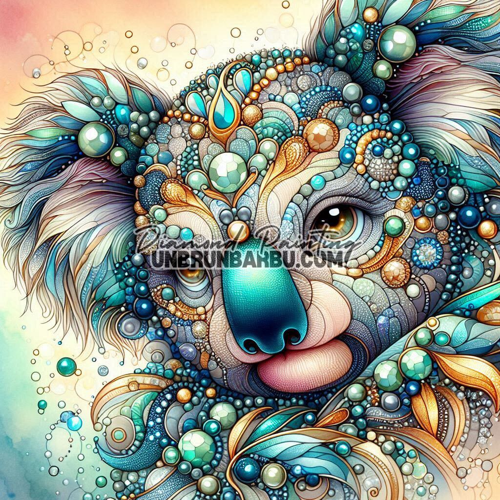 Koala des Joyaux (80cm x 80cm) - UnBrunBarbu
