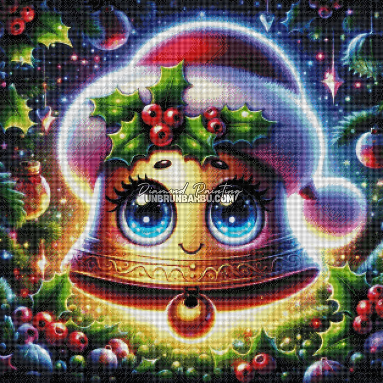 La Clochette Magique de Noël (80cm x 80cm) - UnBrunBarbu