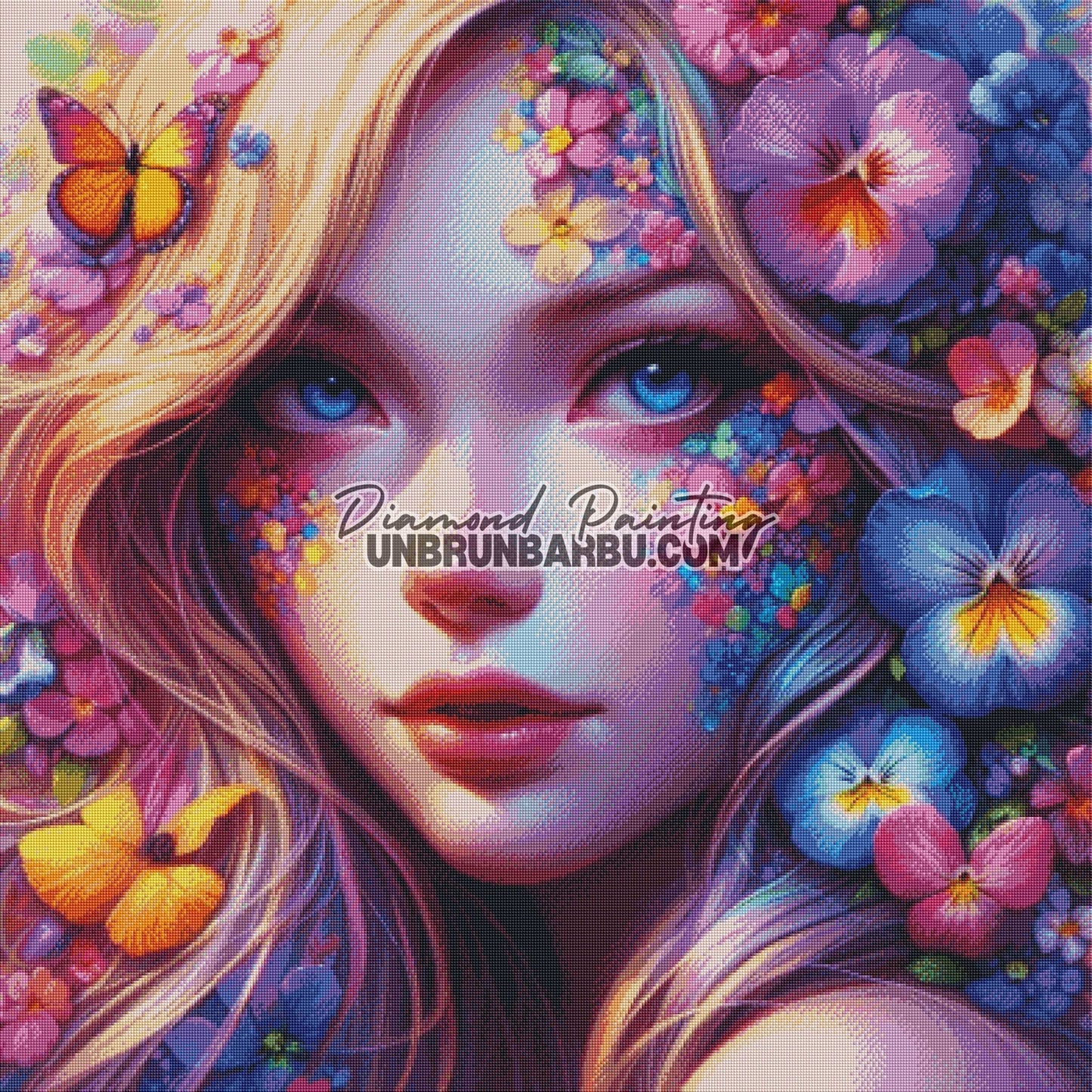 La Muse des Pensées (100cm x 100cm) - UnBrunBarbu