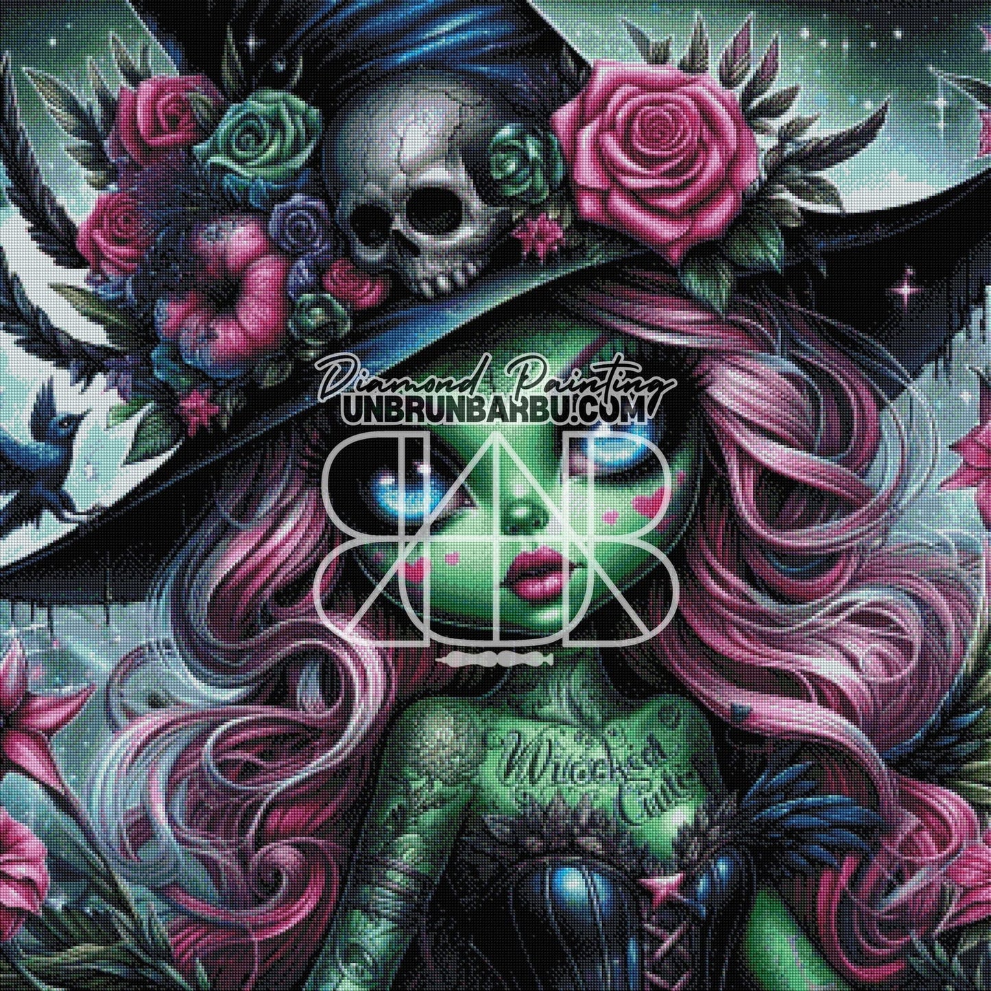 La Sorcière Enchantée (90cm x 90cm) - UnBrunBarbu