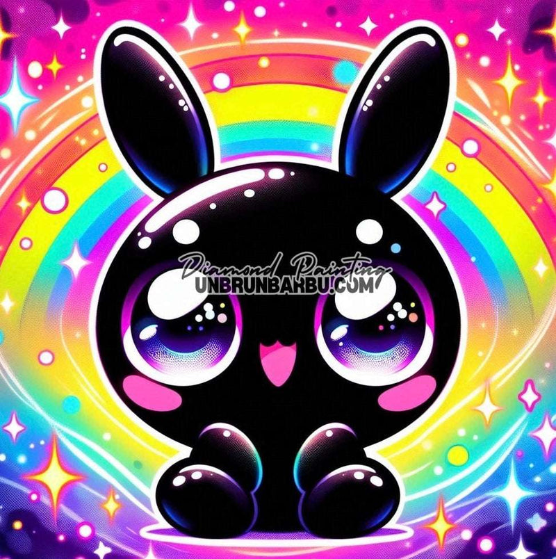 Lapin Étoilé Arc - en - Ciel Magique (80cm x 80cm) - UnBrunBarbu