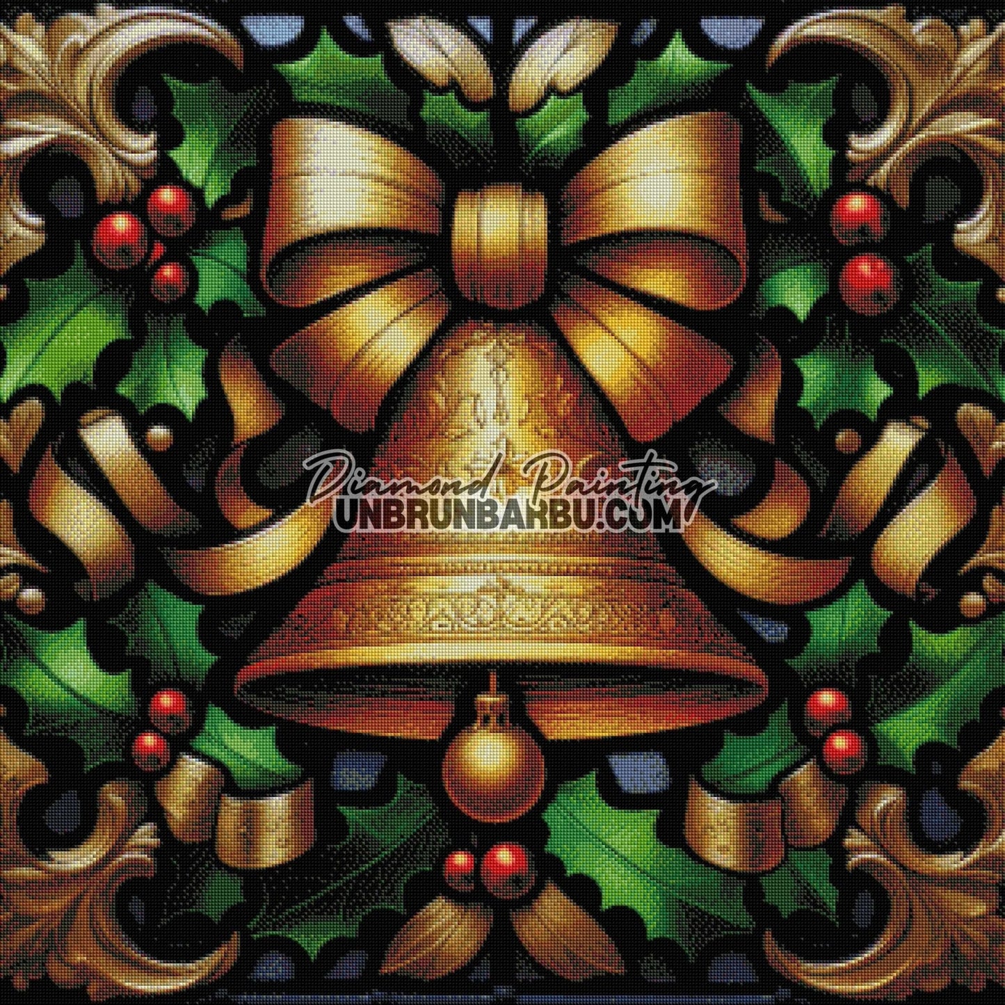 Le Carillon de Noël Éternel (80cm x 80cm) - UnBrunBarbu
