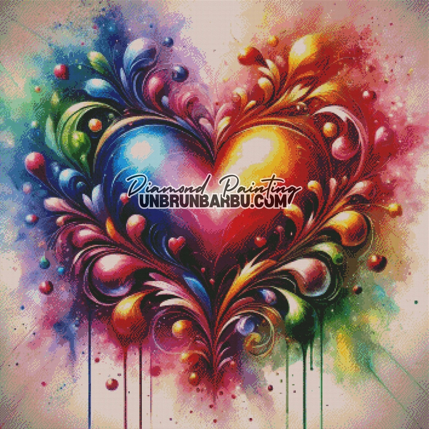 Le Cœur de l'Arc - en - Ciel (90cm x 90cm) - UnBrunBarbu